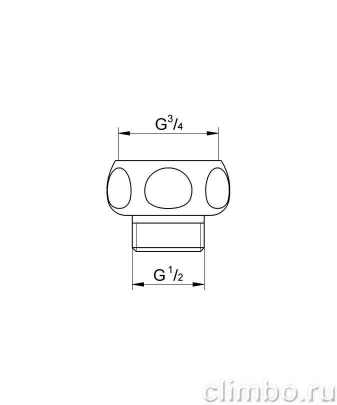 Переходник для душевого шланга 3/4″ x 1/2″ GROHE, 28817000 — фото товара