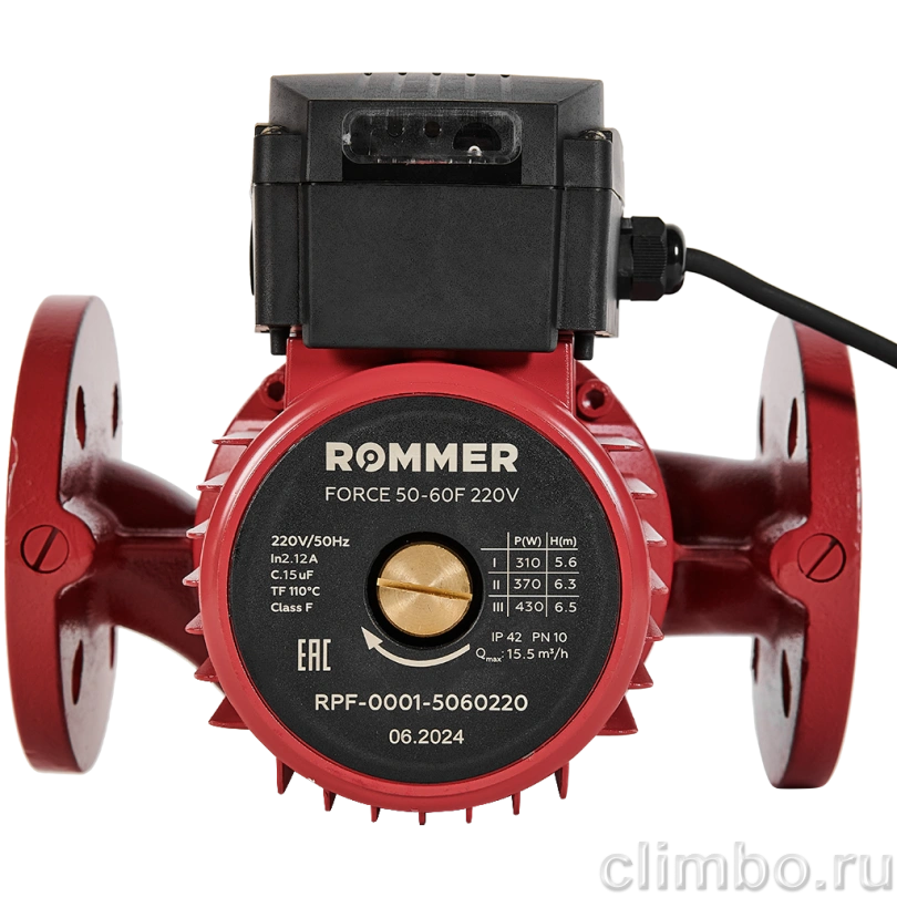 ROMMER Насос циркуляционный 50-60F 220V — фото товара
