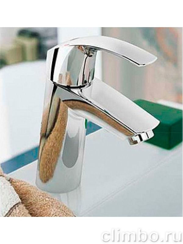 Смеситель для раковины GROHE Eurosmart с цепочкой и средним изливом, 23323001 — фото товара