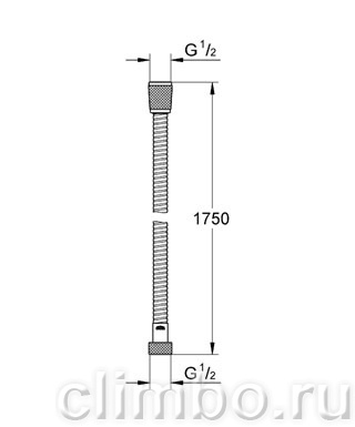 Душевой шланг GROHE Relexaflex с защитой от перегибов, 1750 мм, 45992000 — фото товара