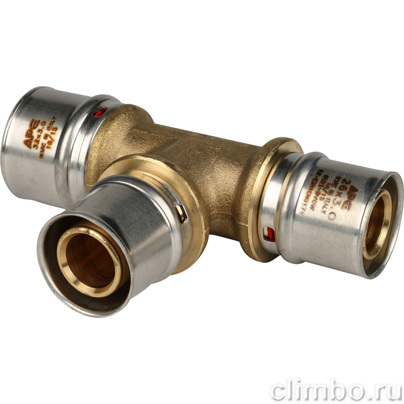 STOUT Тройник переходной 32х26х26 для металлопластиковых труб прессовой (SFP-0005-322626) — фото товара