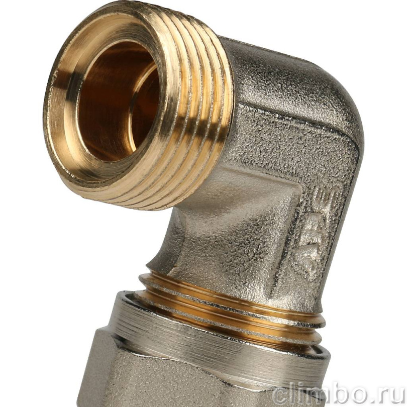 STOUT Угольник-переходник с наружной резьбой 1/2"х16 для металлопластиковых труб винтовой — фото товара