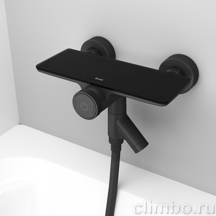 Смеситель для ванны с управлением Push Control черный матовый Shelfy IDDIS — фото товара