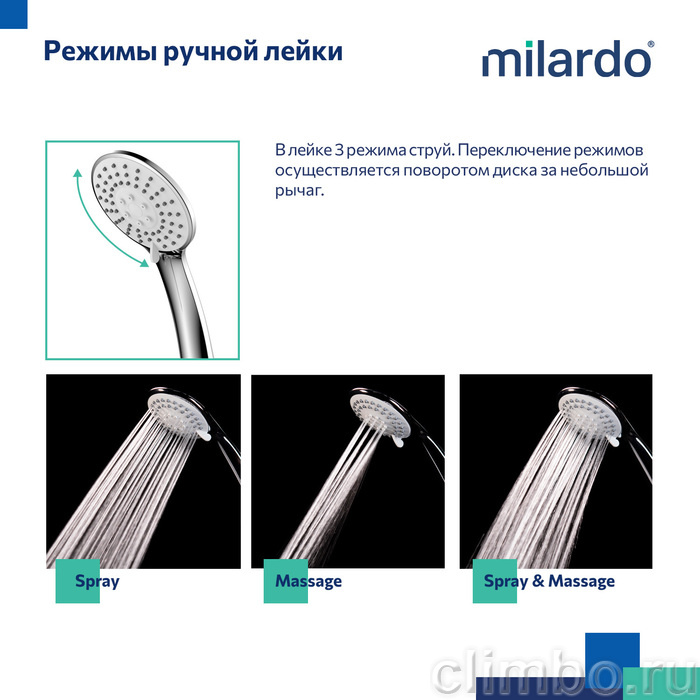 Смеситель для ванны, глянцевый хром, Enjoy, Milardo — фото товара