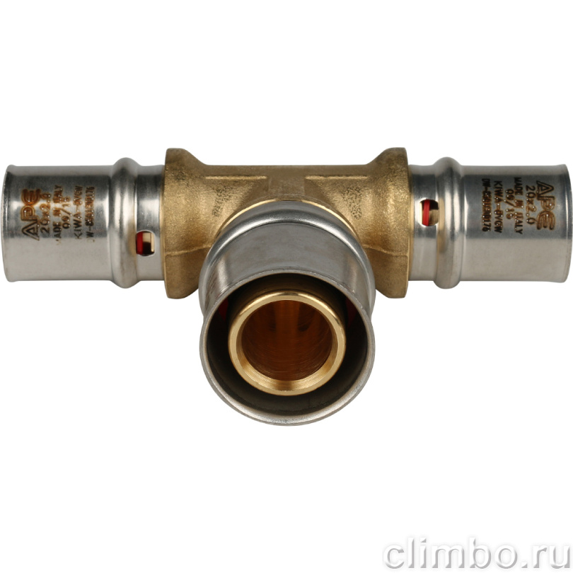 STOUT Тройник переходной 20х26х20 для металлопластиковых труб прессовой (SFP-0005-202620) — фото товара