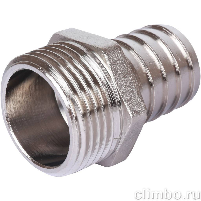 STOUT Штуцер НР никелированный 1"x25 — фото товара