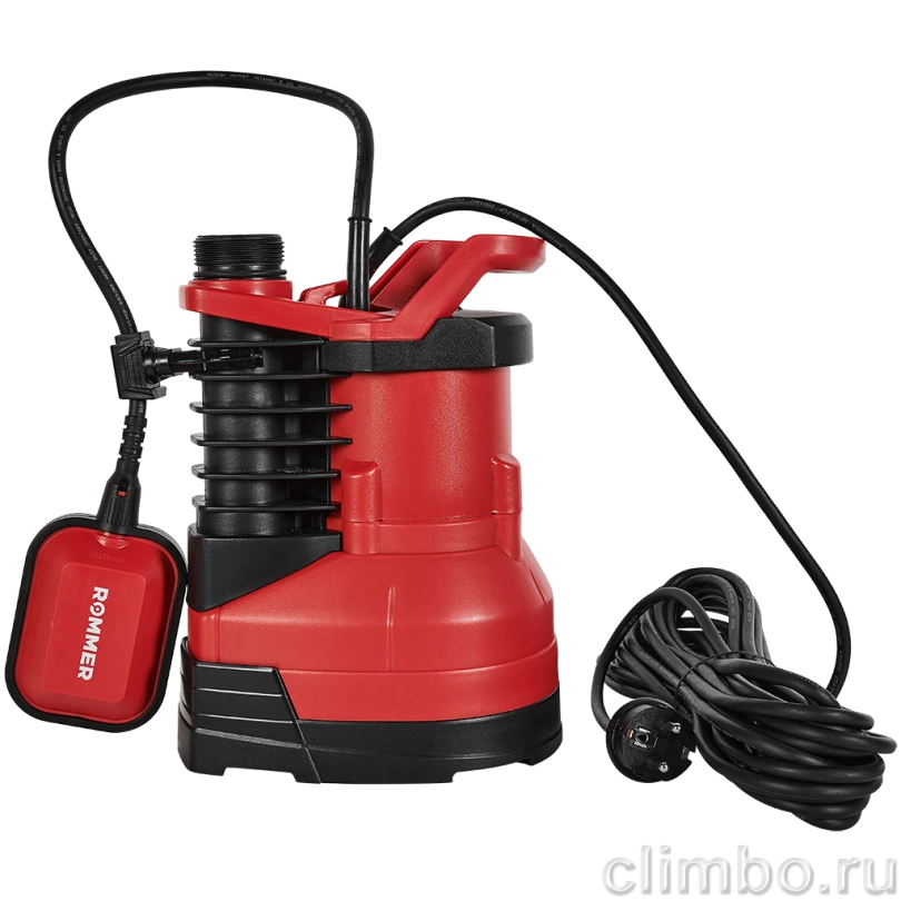 Насос дренажный ROMMER PROFI, кабель 10м, 400 Вт, для чистой воды — фото, детали конструкции