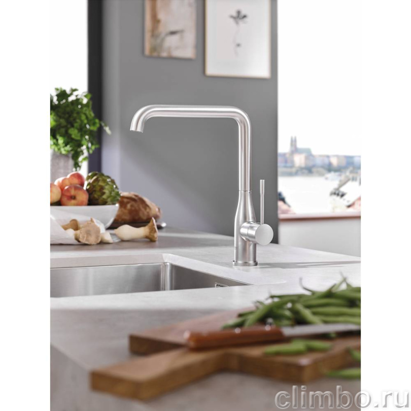 Смеситель для кухни GROHE Essence+ с высоким изливом, суперсталь (30269DC0) — фото товара