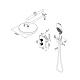 Душевая система с тропическим и ручным душем, с термостатом, графит матовый , Дюна (Duna), IDDIS, DUNGM0Ti67 — фото, детали конструкции