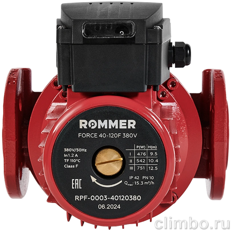 ROMMER Насос циркуляционный 40-120F 380V — фото товара