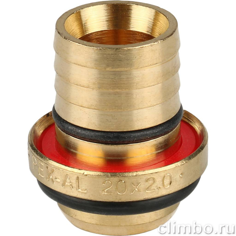 STOUT Тройник-переходник с наружной резьбой 1/2"х20 для металлопластиковых труб винтовой — фото товара