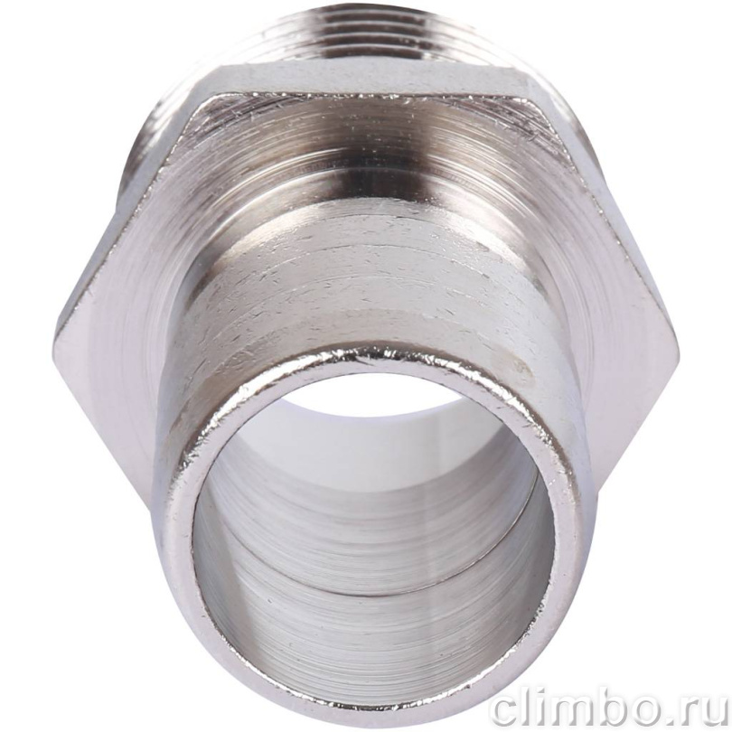 STOUT Штуцер НР никелированный 1"x25 — фото товара