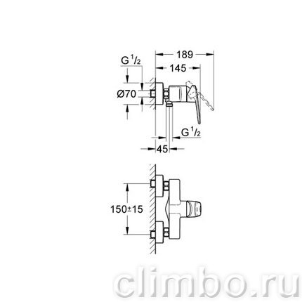 Смеситель для душа GROHE Europlus, 33577002 — фото товара