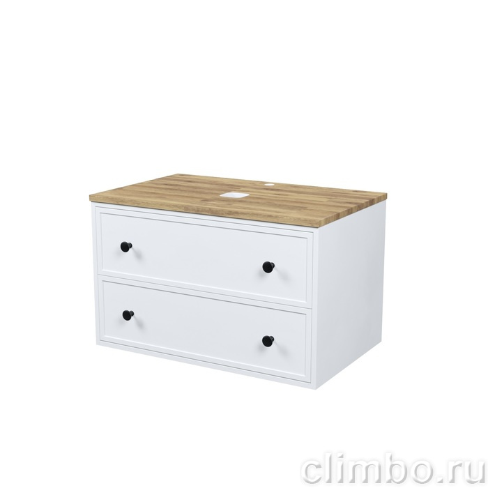 Тумба подвесная, со столешницей, 80 см, белый матовый, Torr, IDDIS — фото товара