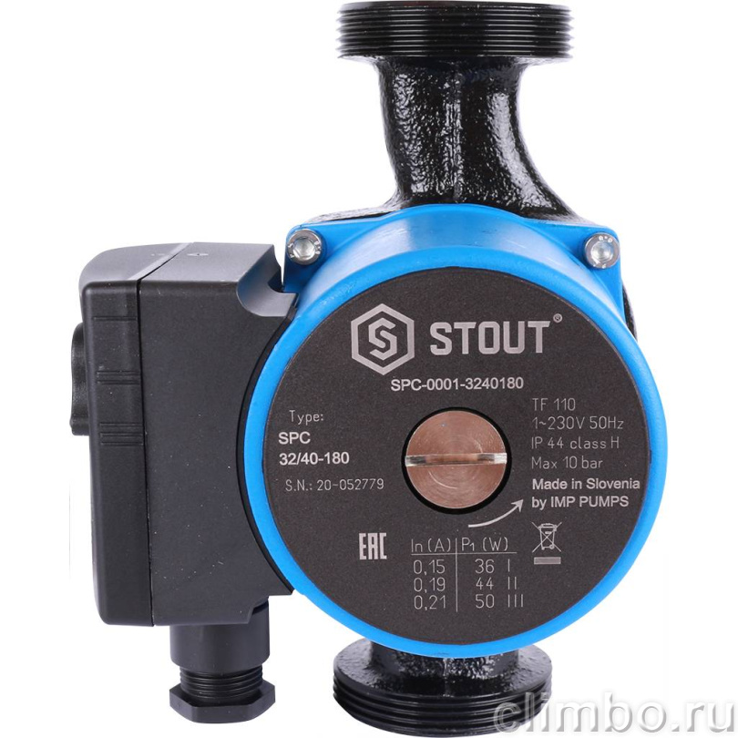 STOUT Насос циркуляционный 32/40-180 — фото товара