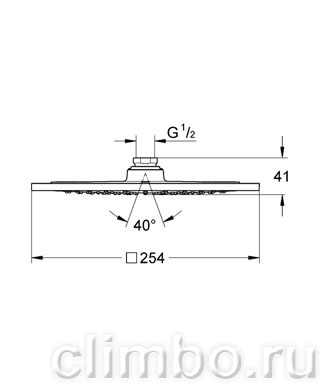Верхний душ GROHE Rainshower F-series, 1 режим, 254х254 мм, 27271LS0 — фото товара