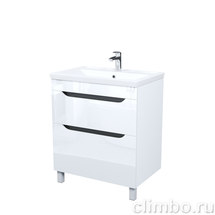 Тумба с умывальником, напольная, 70 см, белый, Рэй (Ray), IDDIS, RAY70WFi95K подходит умыв. 4077000i28 — фото, детали конструкции