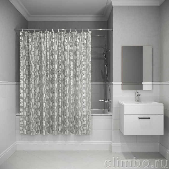 Штора для ванной, 200x180 см, 3D, PEVA, IDDIS, P03PV18i11 — фото товара