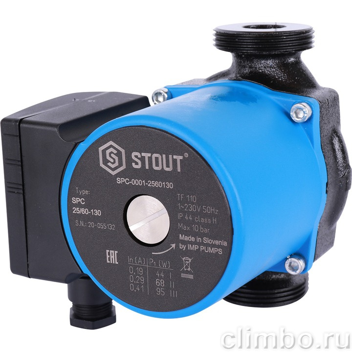 STOUT Насос циркуляционный 25/60-130 — фото товара