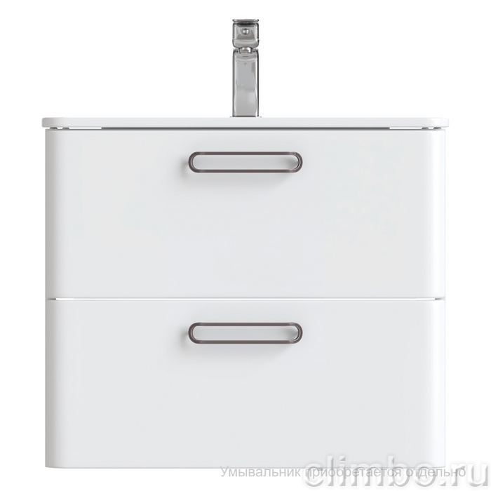 Тумба подвесная, белая, 60 см, Brick,  IDDIS, BRI60W0i95. Подходит умывальник: 0106000i28 — фото товара