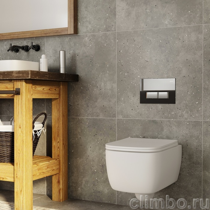 Клавиша смыва, универсальная, черное стекло, Uniglass, 010, IDDIS, UNG10GBi77 — фото товара