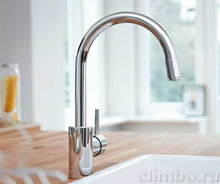 Смеситель для кухни GROHE Concetto с выдвижным высоким изливом, 32663001 — фото товара