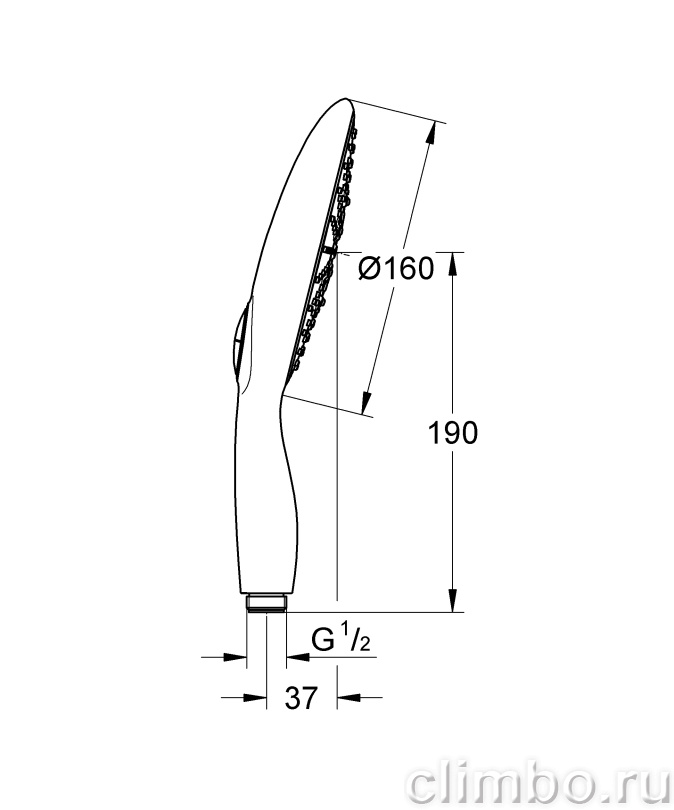 Ручной душ GROHE Power&Soul 160 (4 режима), 27674000 — фото товара