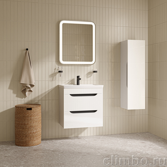 Тумба с умывальником, подвесная, 60 см, белый, Рэй (Ray), IDDIS, RAY60W0i95K подходит умыв. 4076000i28 — фото, детали конструкции
