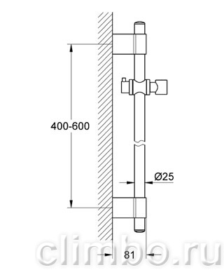 Душевая штанга GROHE Rainshower 600 мм, 28797001 — фото товара