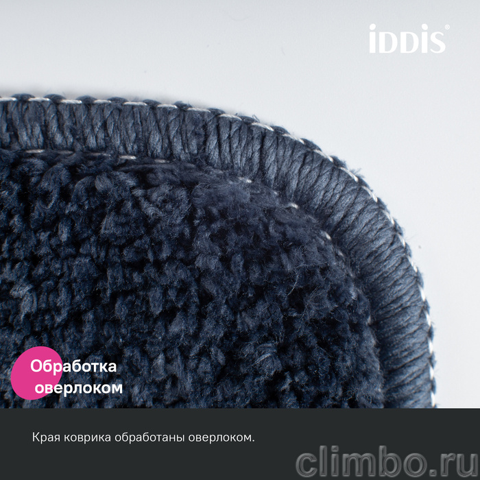 Коврик для ванной комнаты, 65х45, микрофибра, синий, IDDIS, PSQS05Mi12 — фото товара