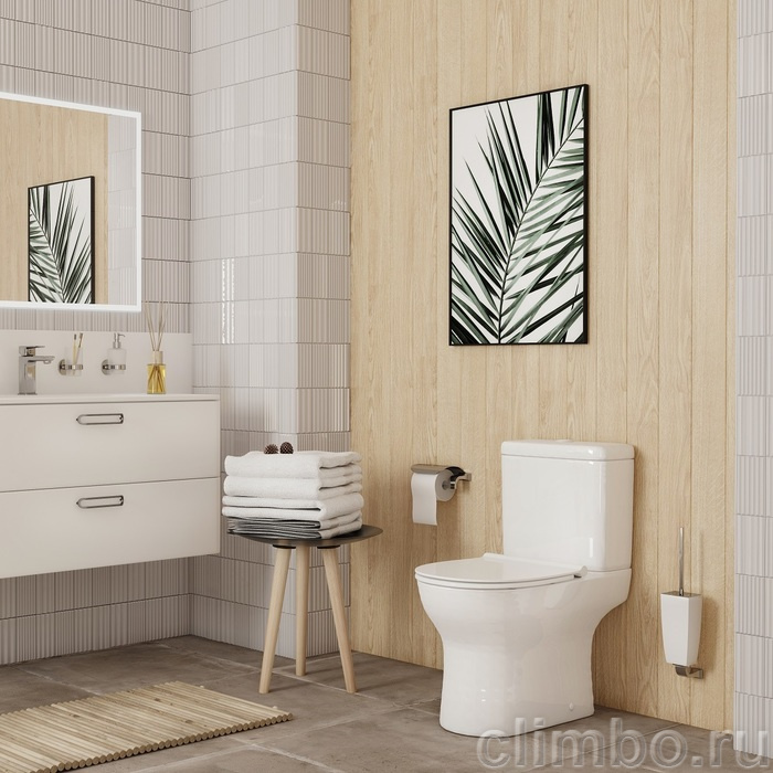 Унитаз-компакт, безободковый,  Drum, DRU2DSEi24, IDDIS — фото товара
