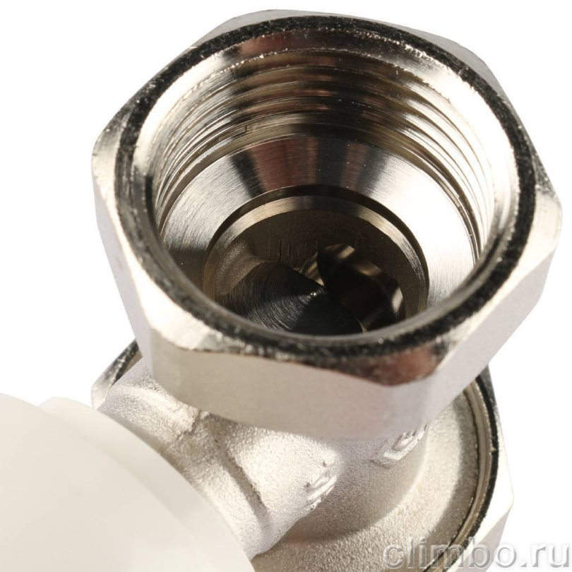 STOUT SVRs Клапан ручной терморегулирующий с неподъемным шпинделем, прямой 3/4" — фото товара