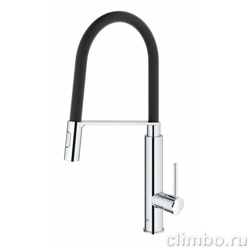 Смеситель для кухни GROHE Concetto с профессиональной лейкой, хром/черный (31491000) — фото товара