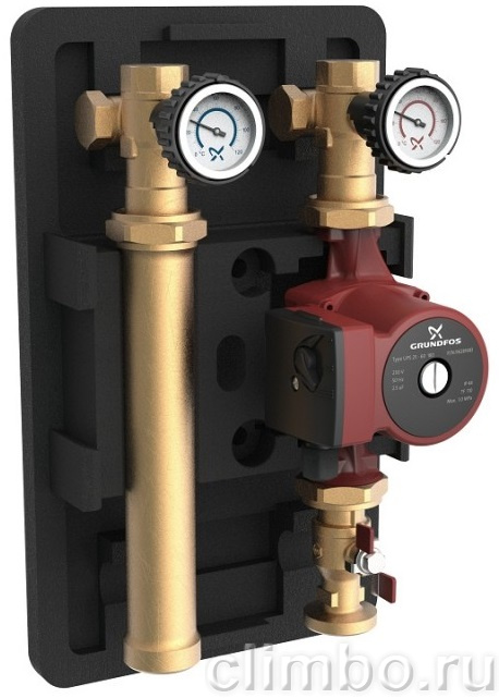 Grundfos Насосная группа HEATMIX D25 UPS 60 с прямым контуром — фото товара