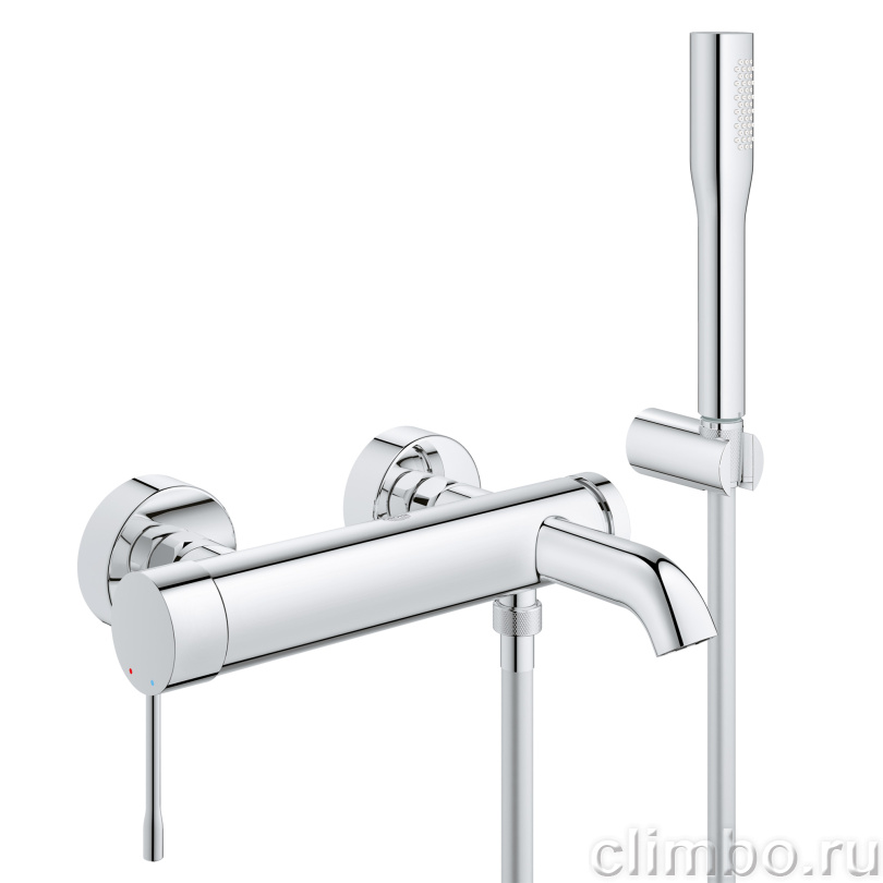Смеситель для ванны GROHE Essence+ с душевым гарнитуром, 33628001 — фото товара