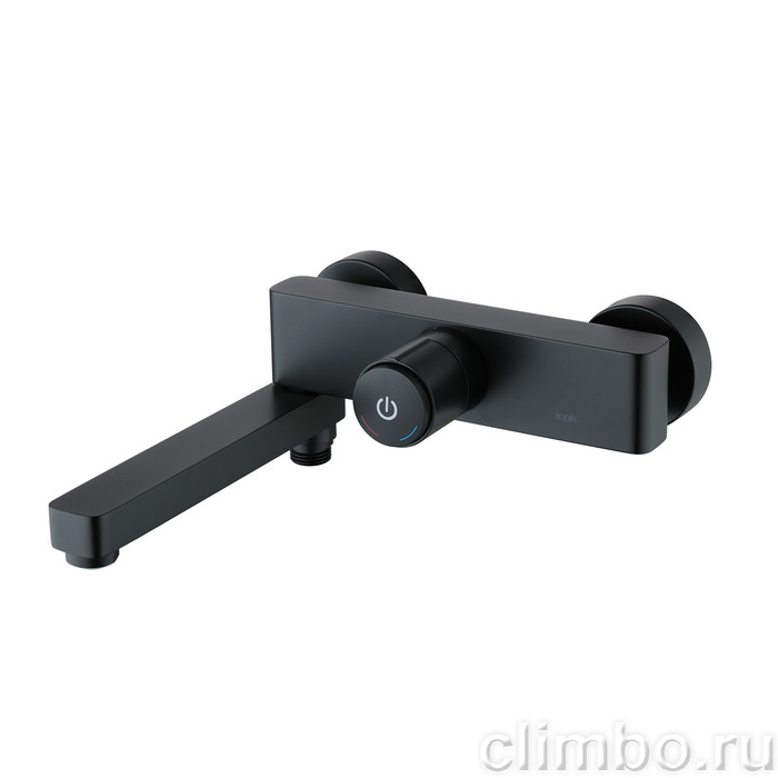 Смеситель для ванны с управлением Push Control, черный матовый, Slide, IDDIS — фото товара