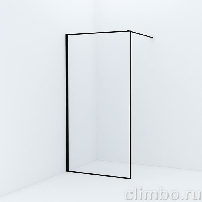 Душевая перегородка Walk In, черный 100x195, Slide, IDDIS, SLI8BS1i23 — фото товара