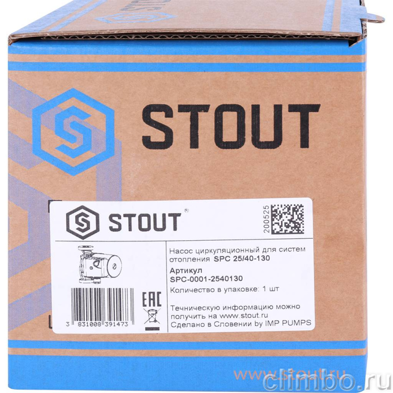 STOUT Насос циркуляционный 25/40-130 — фото товара