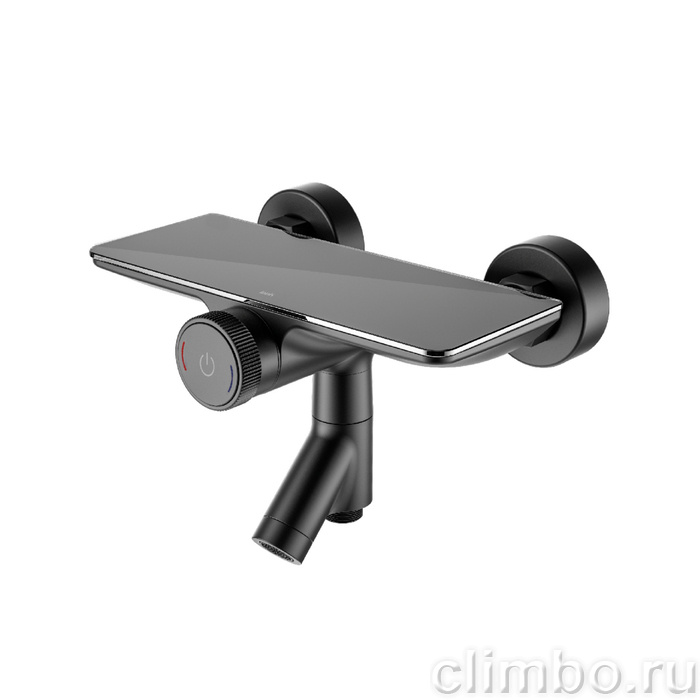 Смеситель для ванны с управлением Push Control черный матовый Shelfy IDDIS — фото товара
