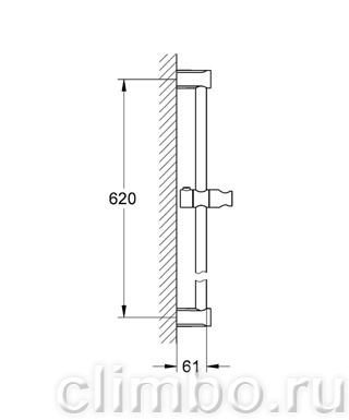 Душевая штанга GROHE Tempesta Cosmopolitan 600 мм, 27521000 — фото товара