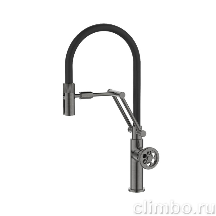Смеситель для кухни с гибким изливом, графит, Grange, IDDIS, GRAGMFLi05 — фото товара