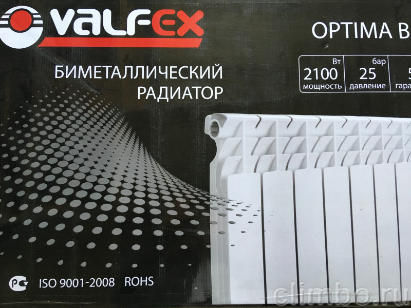 Радиатор VALFEX OPTIMA Version 2.0 биметаллический 500, 10 секций — фото товара