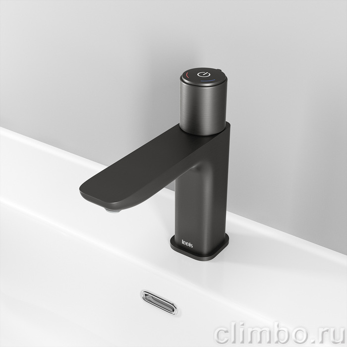 Смеситель для умывальника с управлением Push Control графит Slide IDDIS — фото товара