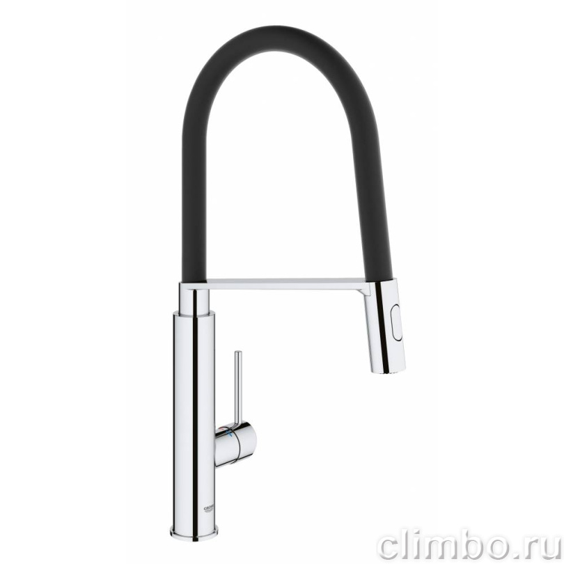Смеситель для кухни GROHE Concetto с профессиональной лейкой, хром/черный (31491000) — фото товара