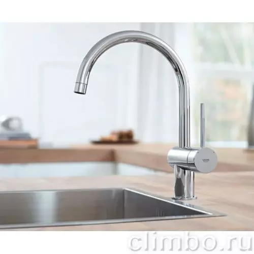 Смеситель для кухни с выдвижным изливом grohe minta