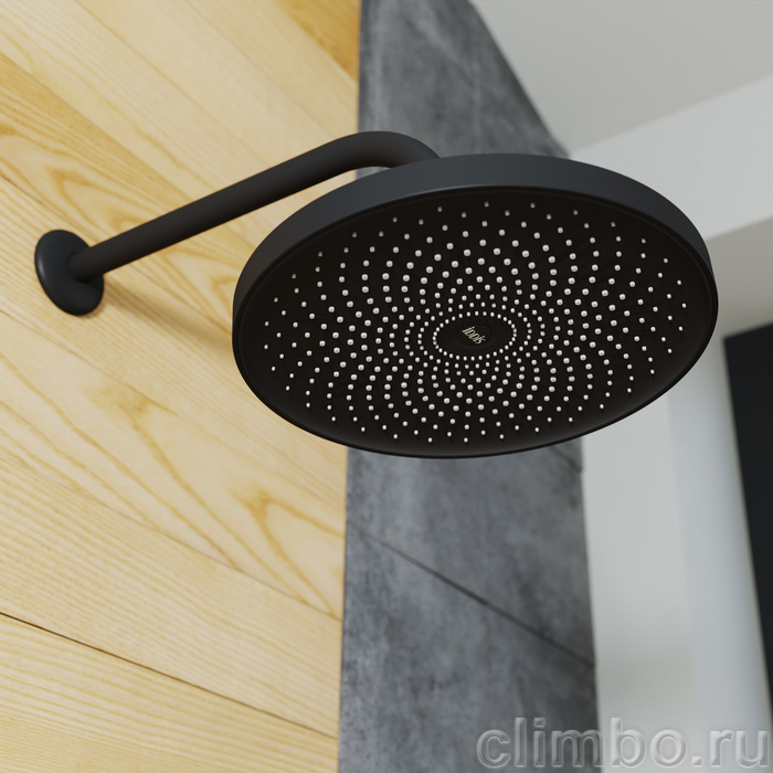 Душевая насадка верхняя круглая, черная, SpaHome, IDDIS, SPA26BPi64 — фото товара