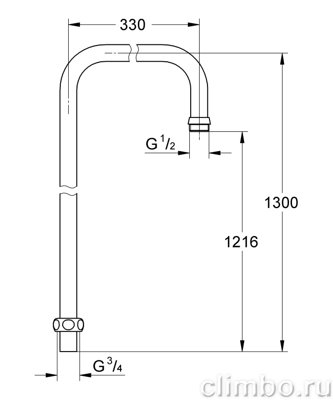 Внешний кронштейн для верхнего душа GROHE Relexa, 27304000 — фото товара