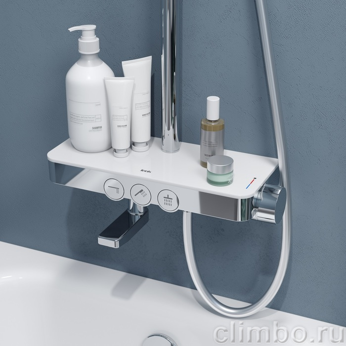 Смеситель для ванны с верхним душем, Shelfy, IDDIS, SHESBBTi06 — фото товара