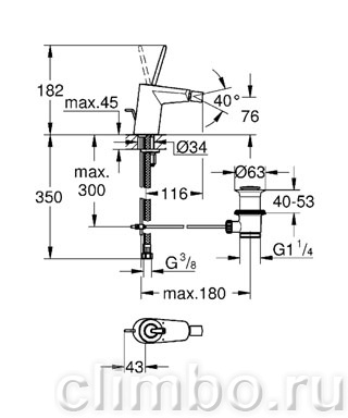 Смеситель для ванны GROHE Eurodisc Joy, 23431LS0 — фото товара