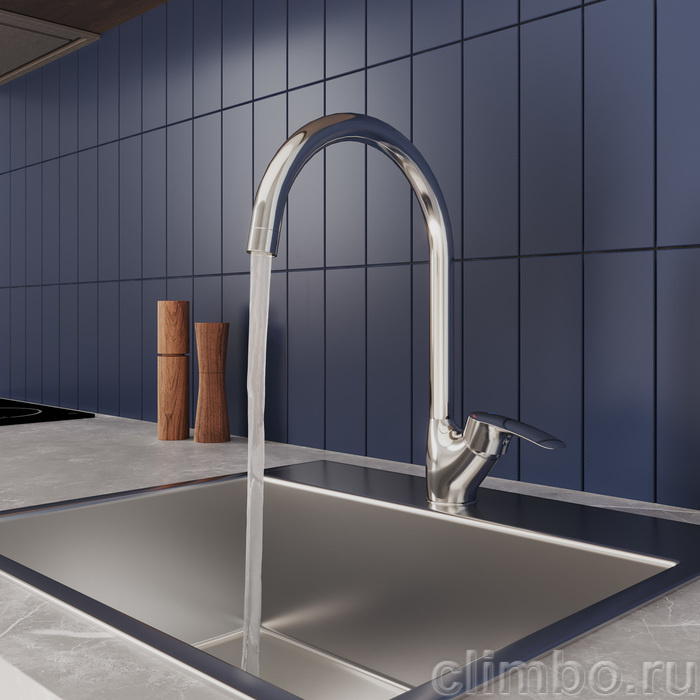 Смеситель для кухни, глянцевый хром, Rora, Milardo, RORSB0JM05 — фото товара
